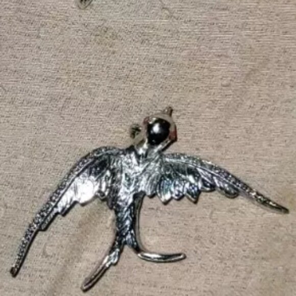 9 Vintage Silver Tone Brooches - Picture 10 of 10